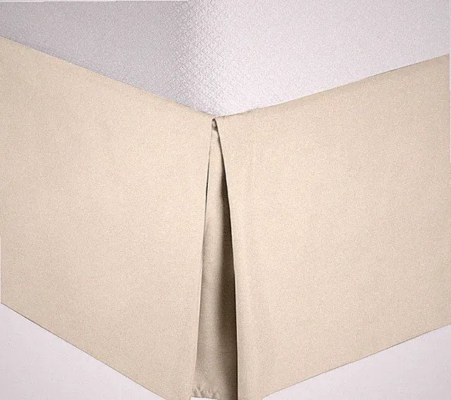 100% Egyptian Cotton Box Pleated Bed Skirt 600 Thread Count Solid Ivory Durable