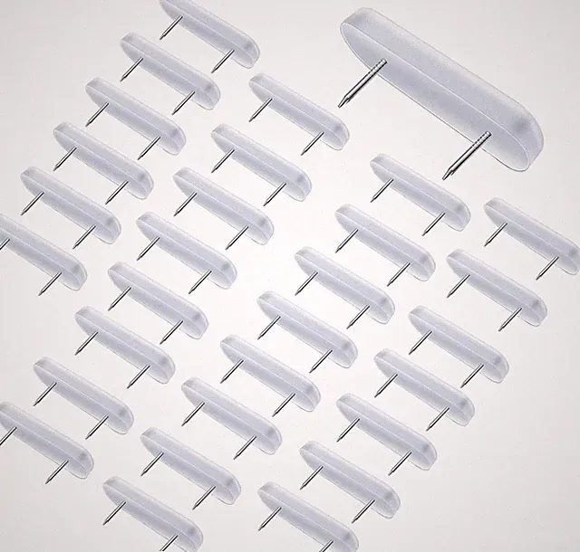 30-Piece Bed Skirt Pins - Plastic Head Double Pins for Upholstery, Slipcovers an
