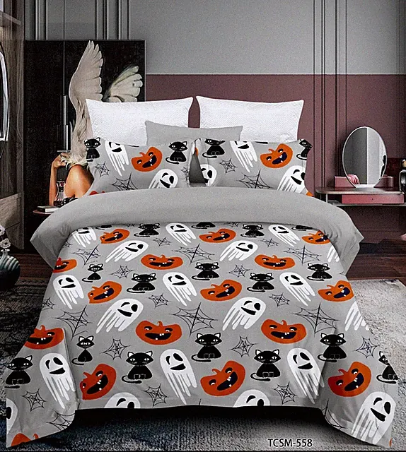 3D Halloween Pumpkin Monster Kids Quilt Cover Set Bedding Sets Pillowcases