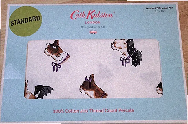 Cath Kidston London Spooky Dogs Halloween Standard Pillowcases Set Of 2