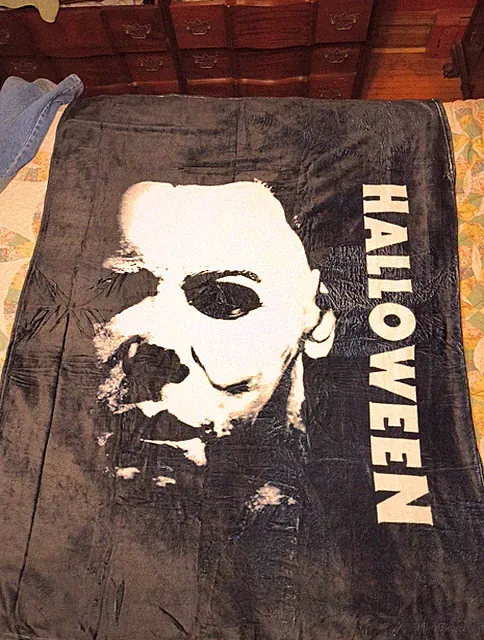 Halloween Michael Myers Blanket, Horror Characters Fleece, Sherpa, Blanket 52X40