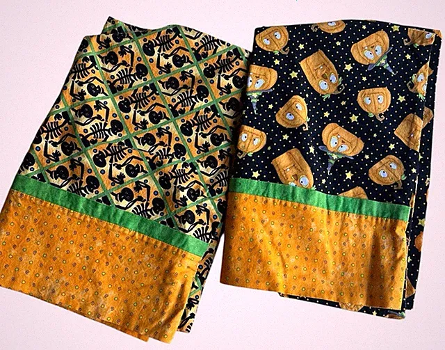 Halloween Pumpkins Skeletons Black Pillowcase 30x19 Standard Cotton two Case