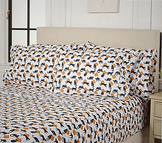 Home Reflections Double Brushed Halloween 6pc Sheet Set Twin/XL
