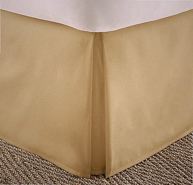 Newport Home Gold Silk Affair Queen Luxury Bedskirt Easy Care Elegant Dupioni